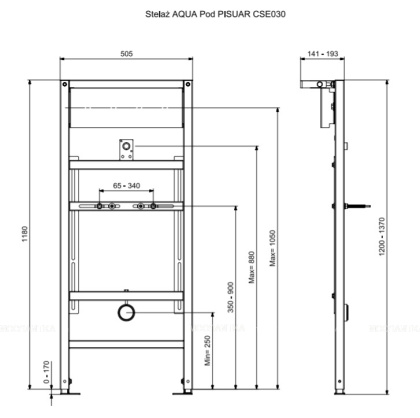 Инсталляция AQUA для писсуара механическая синий
