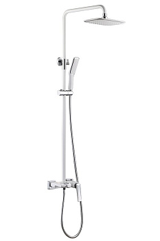 Стойка для душа со смесителем VENTURO белый + хром