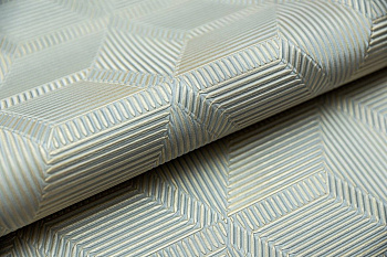 Обои виниловые Геометрия мотив, голубой, золотой