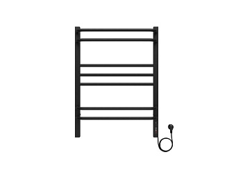 Полотенцесушитель электрический Aquatek (Акватек) Бетта П7 500х700 мм, черный муар, подключение скрытое к сети электропитания / электропровод с вилкой, с терморегулятором и таймером quick touch, нержавеющая сталь AISI 201, гарантия 5 лет Полотенцесушитель электрический Aquatek (Акватек) Бетта П7 500х700 мм, черный муар, подключение скрытое к сети электропитания / электропровод с вилкой, с терморегулятором и таймером quick touch, нержавеющая сталь AISI 201, гарантия 5 лет