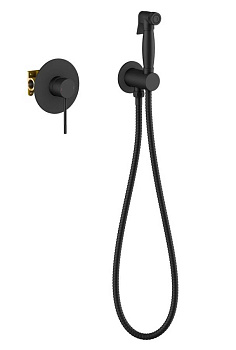 Смеситель Timo Saona 2389/03SM с гигиеническим душем, черный матовый