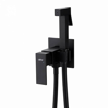 Смеситель ABBER Daheim AF8226B с гигиеническим душем, черный матовый Смеситель ABBER Daheim AF8226B с гигиеническим душем, черный матовый