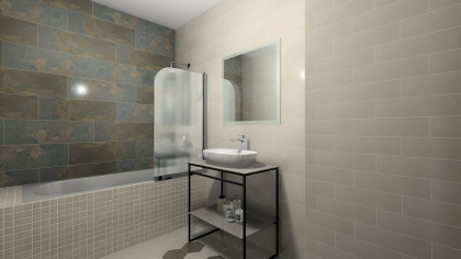 Бордюр SPB005R Рамбла бежевый обрезной 2.5*25*19 (уп\24шт) , шт