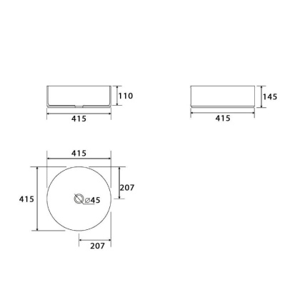 Умывальник Point Виктория 41 PN43063 круглый, белый Умывальник Point Виктория 41 PN43063 круглый, белый