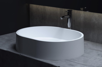 Раковина Salini GLORIA 311 1102211MRH S-Stone покраска по RAL снаружи, накладная, матовая Раковина Salini GLORIA 311 1102211MRH S-Stone покраска по RAL снаружи, накладная, матовая