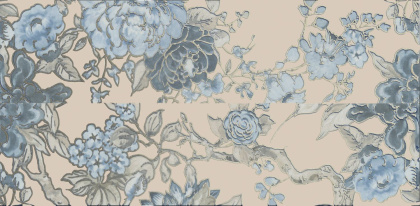 Бордюр VT\B491\11037R Жардим Синий/Голубой/Бежевый (30см*7,2см*9мм) (20шт/0,432м2) Флора 2, шт