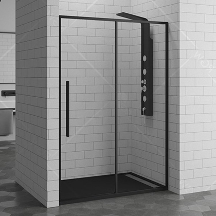 Душевая дверь в нишу RGW Stilvoll SV-12-B 140 профиль Черный стекло прозрачное
