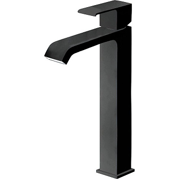 PORTA-LC-NOP Смеситель для накладных раковин, с донным клапаном, исполнение черный матовый