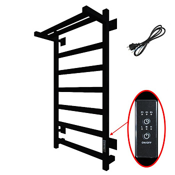 Полотенцесушитель Пэк сп 20 кв П 80х50 черный ВГП Полотенцесушитель Пэк сп 20 кв П 80х50 черный ВГП