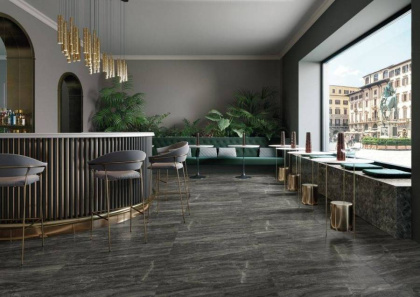 Керамогранит 610010002116 Флоренция Чёрный 45X90