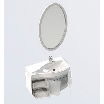 Мебель для ванной Aquanet Сопрано 95 R белый (2 дверцы 2 ящика) Мебель для ванной Aquanet Сопрано 95 R белый (2 дверцы 2 ящика)