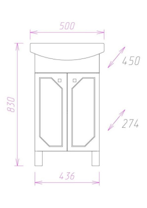 Тумба Onika Канны 50 напольная, белая (ум. Канны 50) Тумба Onika Канны 50 напольная, белая (ум. Канны 50)