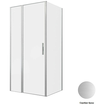 Душевой уголок Allen Brau Priority 100x90 3.31029.BA + 3.31044.BA серебро браш