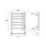 Полотенцесушитель электрический Point Аврора PN10856GR П6 500x600 диммер справа, графит премиум Полотенцесушитель электрический Point Аврора PN10856GR П6 500x600 диммер справа, графит премиум