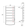 Полотенцесушитель электрический Point Афина PN04858B П6 500x800 диммер справа, черный Полотенцесушитель электрический Point Афина PN04858B П6 500x800 диммер справа, черный
