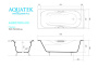 Ванна чугунная эмалированная AQUATEK AQ8070FH-00 ГАММА 1700x750 мм в комплекте с 4-мя ножками и 2-мя ручками Ванна чугунная эмалированная AQUATEK AQ8070FH-00 ГАММА 1700x750 мм в комплекте с 4-мя ножками и 2-мя ручками