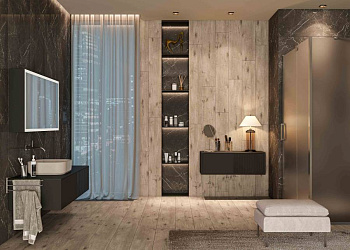 Керамогранит Alpina Wood коричневый 15х90 Керамогранит Alpina Wood коричневый 15х90