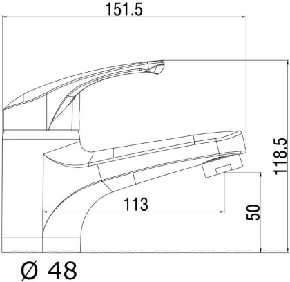 OneLife P11-021cr полимерный смеситель для раковины, хром