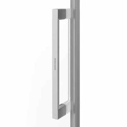 Душевая дверь CRISTALLO, раздвижная с функцией soft close, 140х210, брашированный никель, упаковка 1/2