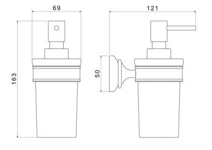 Дозатор AQUATEK, полир. золото AQ4505PG КЛАССИК