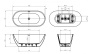 Акриловая ванна BELBAGNO UNO BB701-1400-720-K