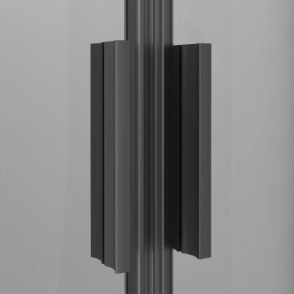 W90G-401-100BT Душевое ограждение Gem 1/4 Rond 100x100 стекло прозрачное, профиль черный матовый, бе