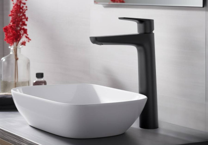 Смеситель для раковины 230, без донного клапана AQUATEK, матовый черный AQ1104MB БЕТТА