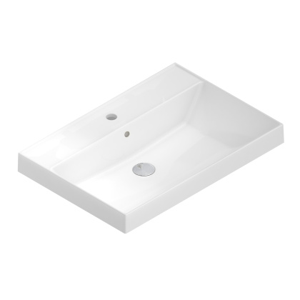 Раковина CUBO подвесная/мебельная 70, белая глянцевая Раковина CUBO подвесная/мебельная 70, белая глянцевая