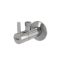 Угловой вентиль с фильтром 1/2"×3/8", круглый