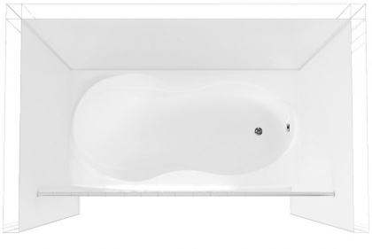 Карниз для ванны Aquanet прямой 190 Карниз для ванны Aquanet прямой 190