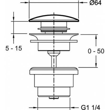 Донный клапан для раковины Jacob Delafon E30536-BGG, бежевое золото, шт Донный клапан для раковины Jacob Delafon E30536-BGG, бежевое золото, шт
