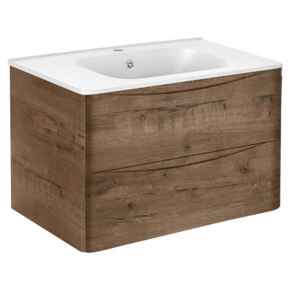 База под раковину Paola 800 подвесная, 2 выкатных ящика soft close, V.Oak