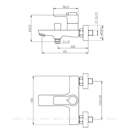 Термостат Orange Thermo T19-100cr для ванны/душа