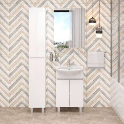 Тумба Onika Милтон 60 напольная, белая (ум. Уют 60)