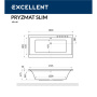 Ванна EXCELLENT Pryzmat Slim 180x80 "SOFT" (золото) Ванна EXCELLENT Pryzmat Slim 180x80 "SOFT" (золото)