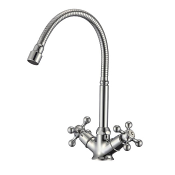 Смеситель для кухни нерж. сталь с гибк изл. BALEAR, арт.13435-4BL 