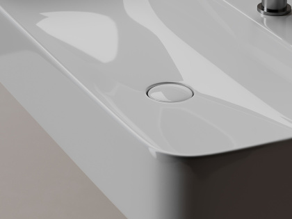 Умывальник AURA с 1 отверстием для смесителя, без перелива 800*470*135мм