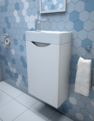 Комплект мебели Mini 400х220 подвесной правосторонний 1 дверный (ШхГхВ) 400х220х607