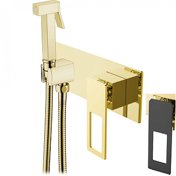 Гигиеническая лейка Q со смесителем GoldBlack Гигиеническая лейка Q со смесителем GoldBlack