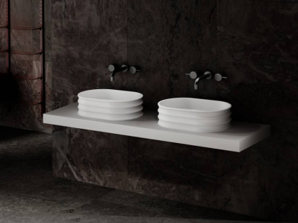 Раковина накладная ABBER Stein AS2650 белая матовая Раковина накладная ABBER Stein AS2650 белая матовая