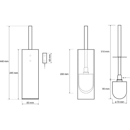 Ершик для унитаза Bemeta Plaza 118113092 Хром, белая