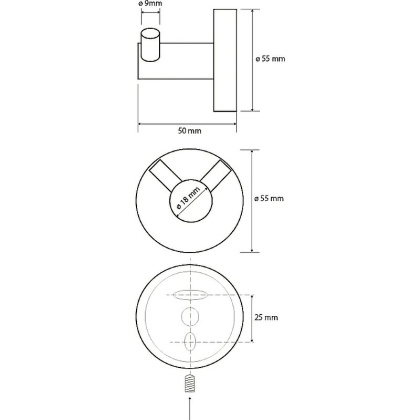 Двойной крючок Bemeta Neo 104106035 Нержавеющая сталь