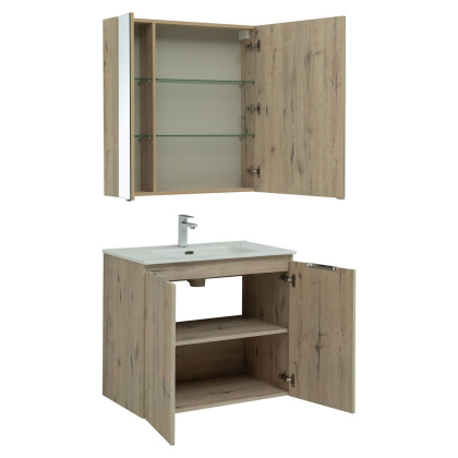 Мебель для ванной Aquanet Алвита New 80 2 дверцы, дуб веллингтон белый