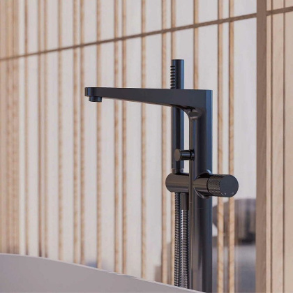 Смеситель для ванны отдельностоящий OMNIRES CONTOUR CT8033AT (антрацит)