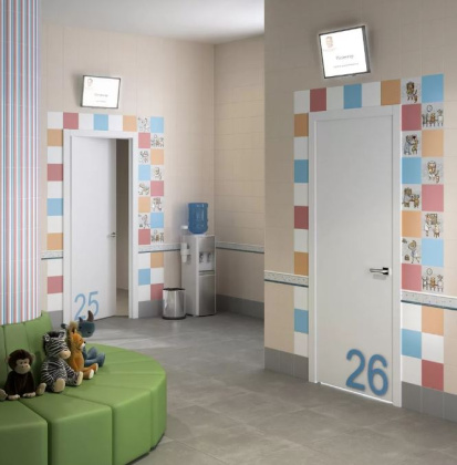 Плитка настенная 5184N Калейдоскоп розовый (20см*20см*6,9мм) (26шт/1,04м2), м2