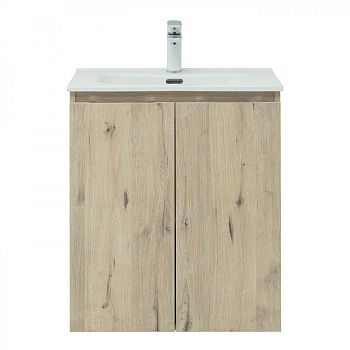 Тумба под раковину Aquanet Алвита New 60 2 дверцы, дуб веллингтон белый