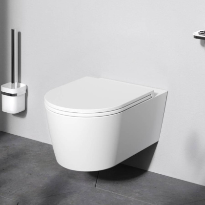 C8F1701MWSC Func подвесной унитаз 54 см FlashClean с сиденьем микролифт, бел мат C8F1701MWSC Func подвесной унитаз 54 см FlashClean с сиденьем микролифт, бел мат