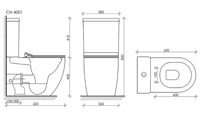 Бачок для унитаза METROPOL Rimless, двойной смыв 3/6 арматура Geberit Бачок для унитаза METROPOL Rimless, двойной смыв 3/6 арматура Geberit