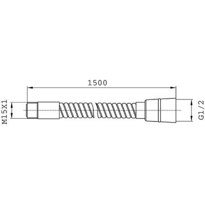Шланг для кухни и ванны OMNIRES 150 см 062CR (хром)