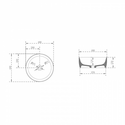 Раковина накладная прозрачная ABBER Kristall AT2804Onyx Раковина накладная прозрачная ABBER Kristall AT2804Onyx